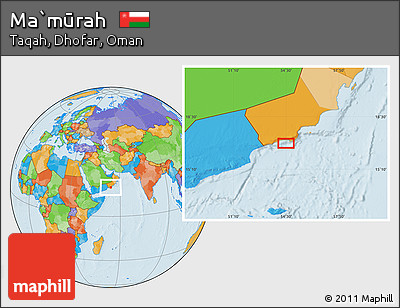 Political Location Map of Ma`mūrah