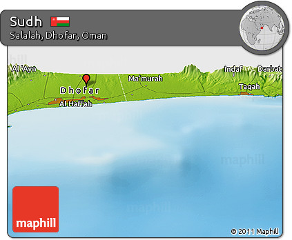 Physical Panoramic Map of Sudh