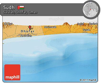 Political Panoramic Map of Sudh