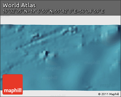 Satellite 3D Map of the Area around 16° 49' 43" N, 56° 10' 29" E