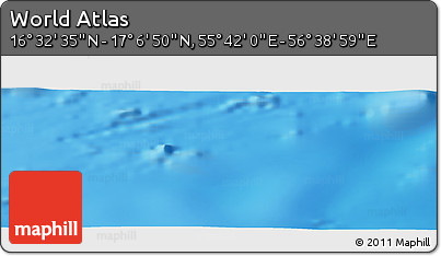 Physical Panoramic Map of the Area around 16° 49' 43" N, 56° 10' 29" E