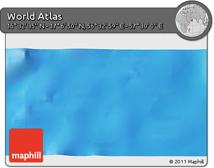 Physical 3D Map of the Area around 16° 49' 43" N, 57° 1' 29" E
