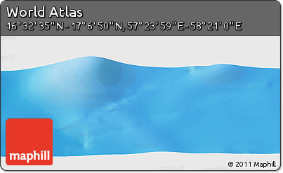 Physical Panoramic Map of the Area around 16° 49' 43" N, 57° 52' 30" E