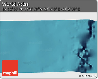 Satellite 3D Map of the Area around 16° 49' 43" N, 59° 34' 30" E