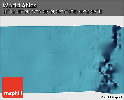Satellite 3D Map of the Area around 16° 49' 43" N, 59° 34' 30" E