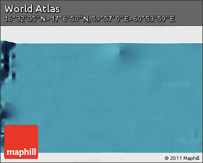 Satellite 3D Map of the Area around 16° 49' 43" N, 60° 25' 29" E