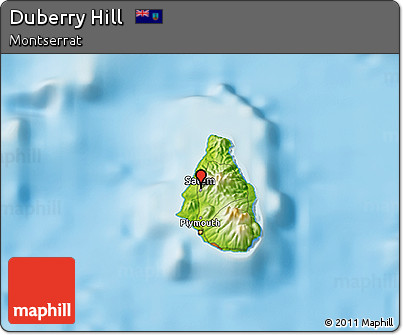 Physical 3D Map of Duberry Hill
