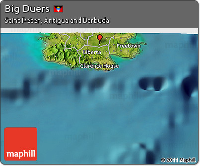 Satellite 3D Map of Big Duers