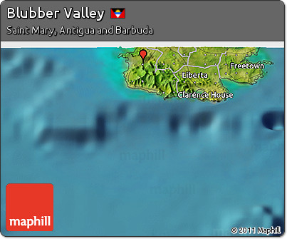 Satellite 3D Map of Blubber Valley