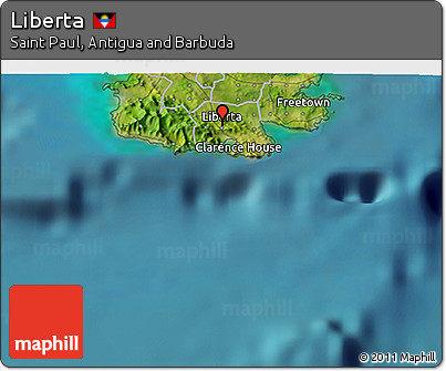 Satellite 3D Map of Liberta