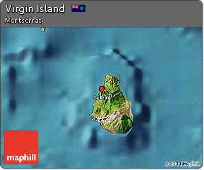 Satellite 3D Map of Virgin Island