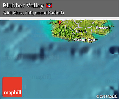 Satellite 3D Map of Blubber Valley