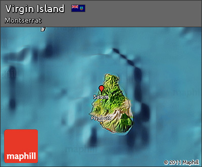 Satellite 3D Map of Virgin Island