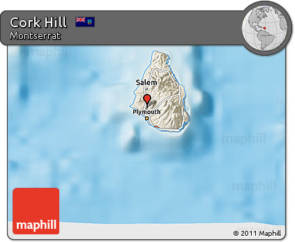 Shaded Relief 3D Map of Cork Hill