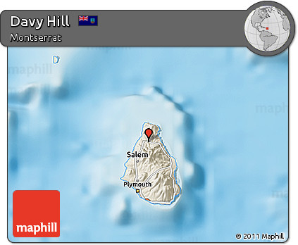 Shaded Relief 3D Map of Davy Hill
