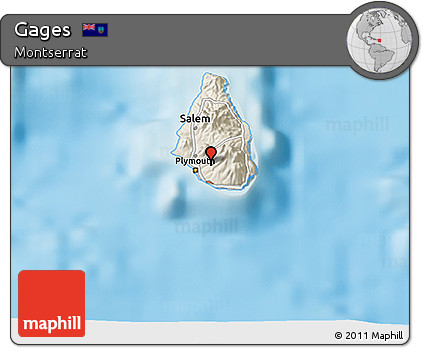 Shaded Relief 3D Map of Gages