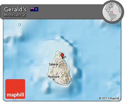Shaded Relief 3D Map of Gerald's