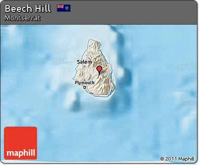 Shaded Relief 3D Map of Beech Hill