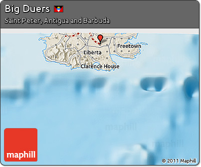 Shaded Relief 3D Map of Big Duers