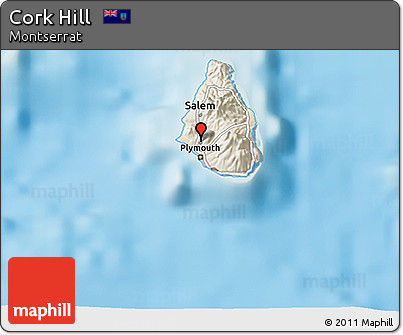 Shaded Relief 3D Map of Cork Hill