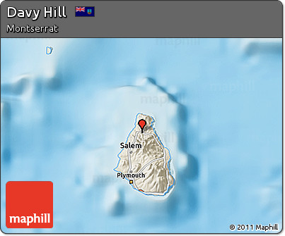 Shaded Relief 3D Map of Davy Hill