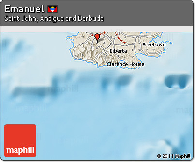 Shaded Relief 3D Map of Emanuel