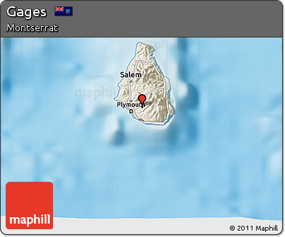 Shaded Relief 3D Map of Gages