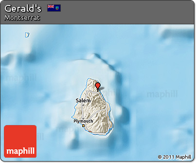 Shaded Relief 3D Map of Gerald's