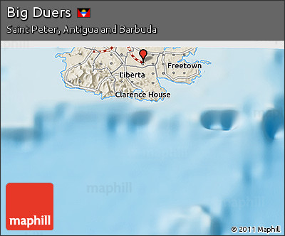 Shaded Relief 3D Map of Big Duers