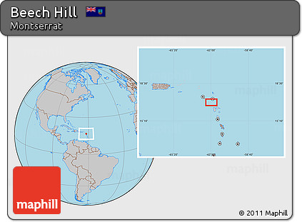 Gray Location Map of Beech Hill