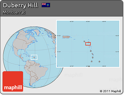 Gray Location Map of Duberry Hill