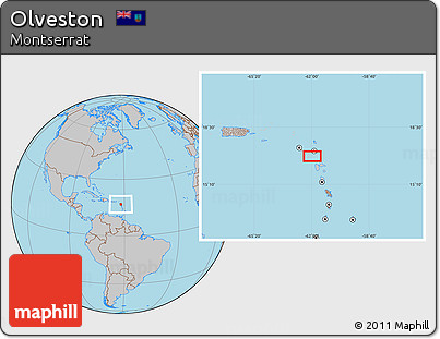 Gray Location Map of Olveston