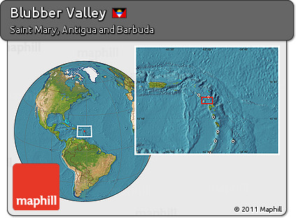 Satellite Location Map of Blubber Valley