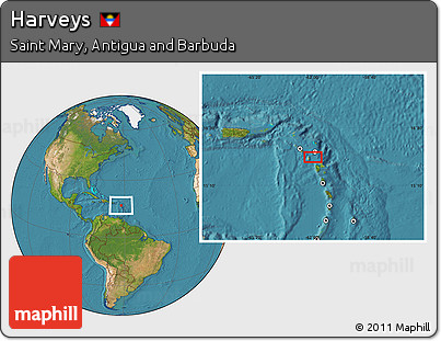 Satellite Location Map of Harveys