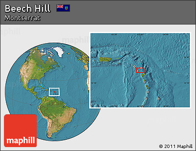 Satellite Location Map of Beech Hill