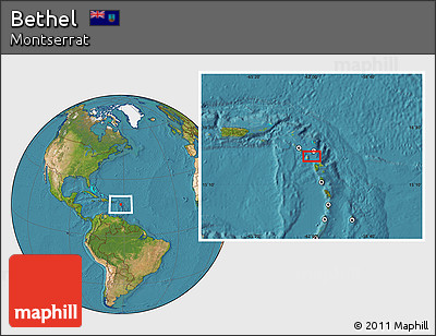 Satellite Location Map of Bethel