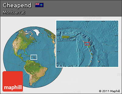 Satellite Location Map of Cheapend