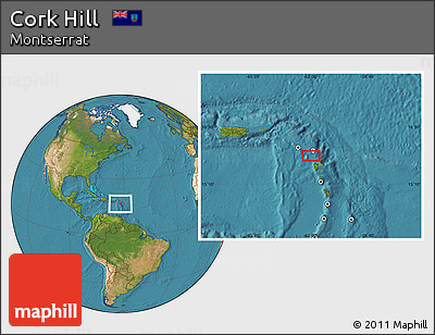 Satellite Location Map of Cork Hill
