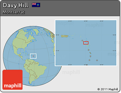 Savanna Style Location Map of Davy Hill
