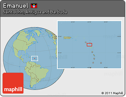Savanna Style Location Map of Emanuel