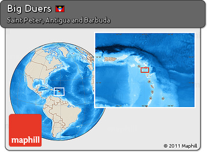Shaded Relief Location Map of Big Duers