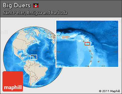 Shaded Relief Location Map of Big Duers