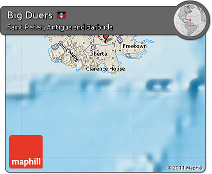 Shaded Relief Map of Big Duers