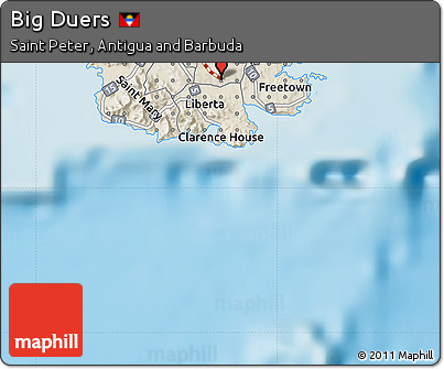 Shaded Relief Map of Big Duers
