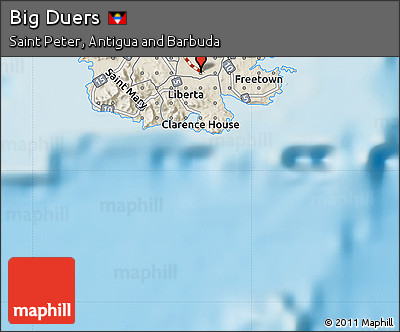 Shaded Relief Map of Big Duers
