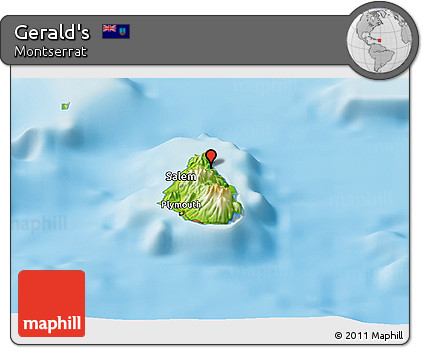 Physical Panoramic Map of Gerald's
