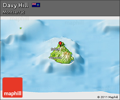 Physical Panoramic Map of Davy Hill
