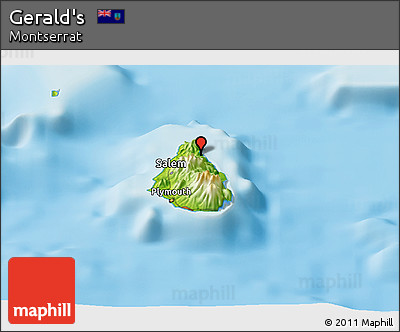 Physical Panoramic Map of Gerald's