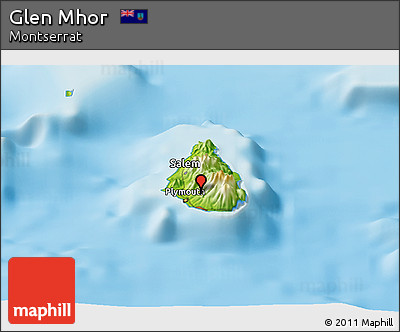 Physical Panoramic Map of Glen Mhor