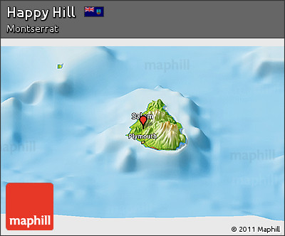Physical Panoramic Map of Happy Hill